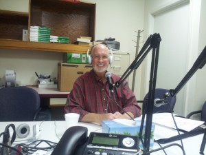 Andy at radio station studio